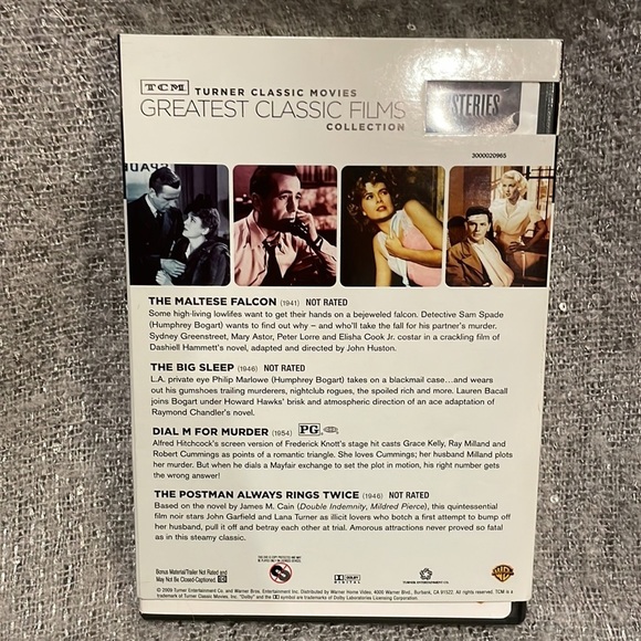 Warner Bros TCM Greatest Classic Films Collection: Murder Mysteries DVD Video - Picture 3 of 3